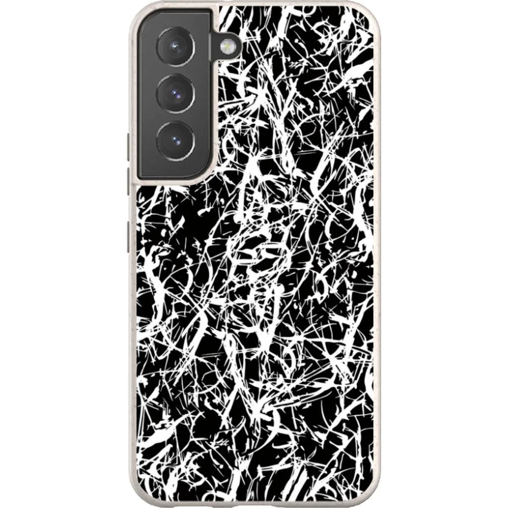 Black-White Grunge — S22 Samsung Galaxy Bio-degradable Case — Finnaij