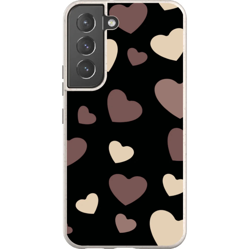 White & Black Hearts — S22 Samsung Galaxy Bio-degradable Case — Finnaij