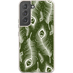 Feathers in Bloom Army Green — S22 Samsung Galaxy Bio-degradable Case — Finnaij