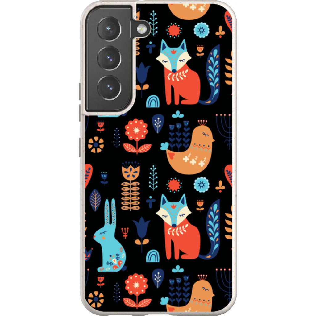 Nordic Ornament Black — S22 Samsung Galaxy Bio-degradable Case — Finnaij