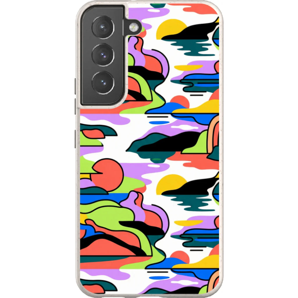 Archipelago Color Motion by Salla Niemi — S22 Samsung Galaxy Bio-degradable Case — Finnaij