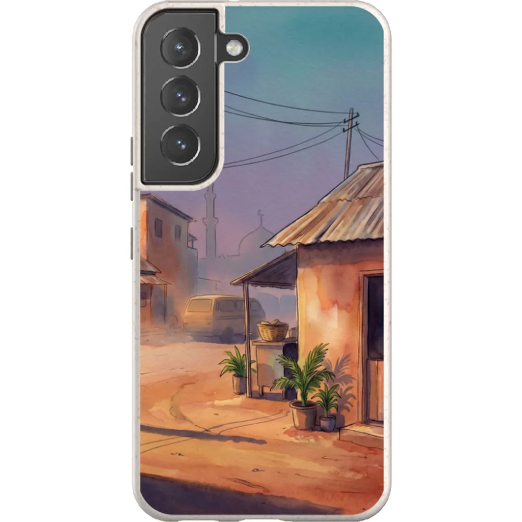 City Edge Quiet Street by Tobi Akinyemi — S22 Samsung Galaxy Bio-degradable Case — Finnaij