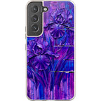 Iris Flowers by Frida Lövström — S22 Samsung Galaxy Bio-degradable Case — Finnaij