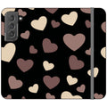 White & Black Hearts Vegan Leather — S22 Wallet Case — Finnaij