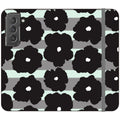 Bold Floral Black — S22 Wallet Case — Finnaij