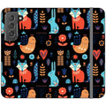Nordic Ornament Black Vegan Leather — S22 Wallet Case — Finnaij