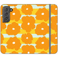 Bold Floral Orange — S22 Wallet Case — Finnaij