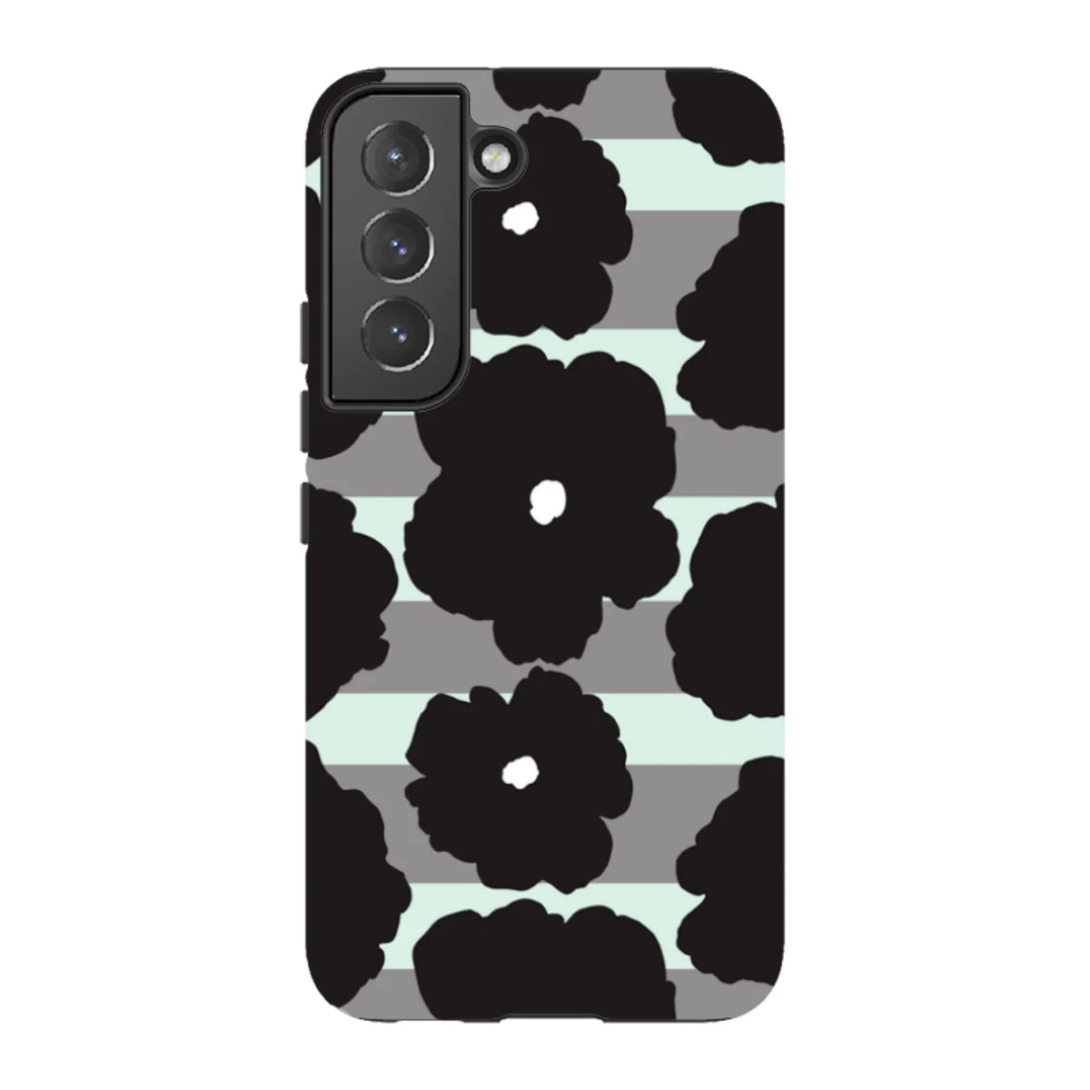 Bold Floral Black — S22 Tough Case — Finnaij