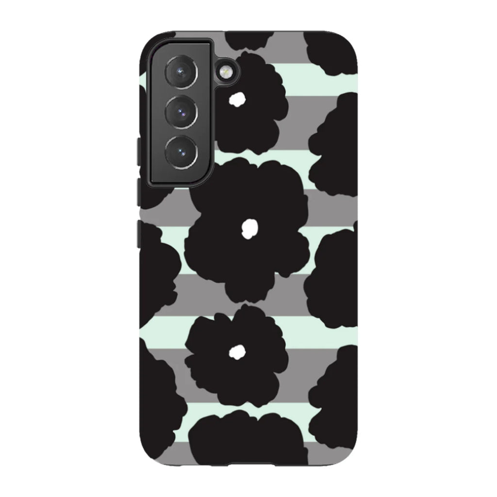 Bold Floral Black — S22 Tough Case — Finnaij