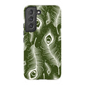 Feathers in Bloom Army Green — S22 Tough Case — Finnaij