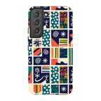 Coastal Indigo Tiles by Ada Okoye — S22 Tough Case — Finnaij