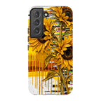 Sunflowers with Abstract Golden Chaos by Frida Lövström — S22 Tough Case — Finnaij