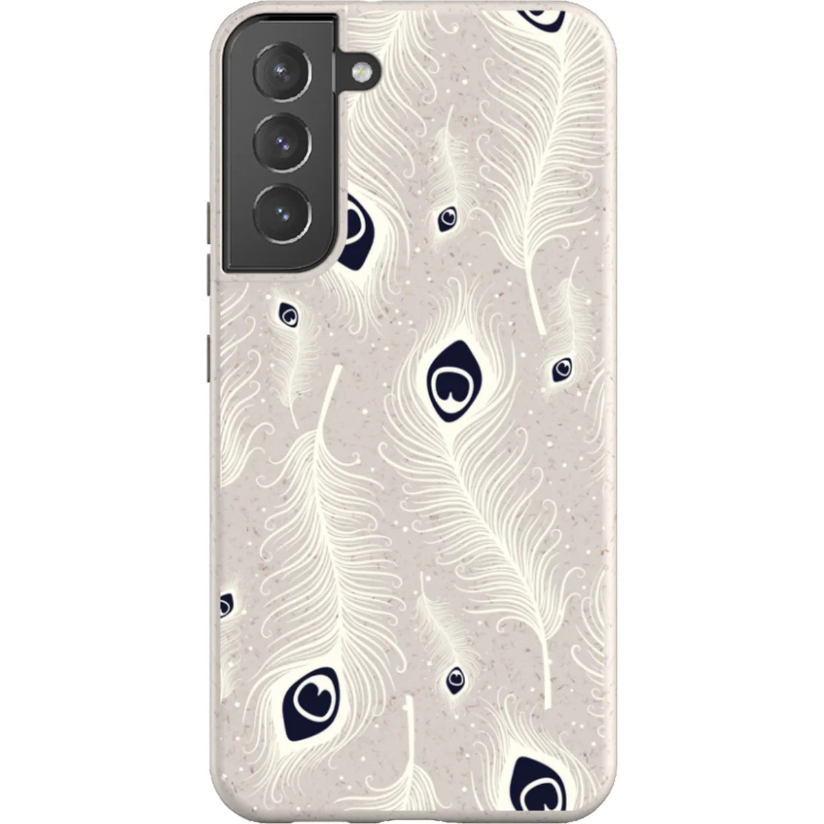 Feathers in Bloom Natural — S22 Plus Samsung Galaxy Bio-degradable Case — Finnaij
