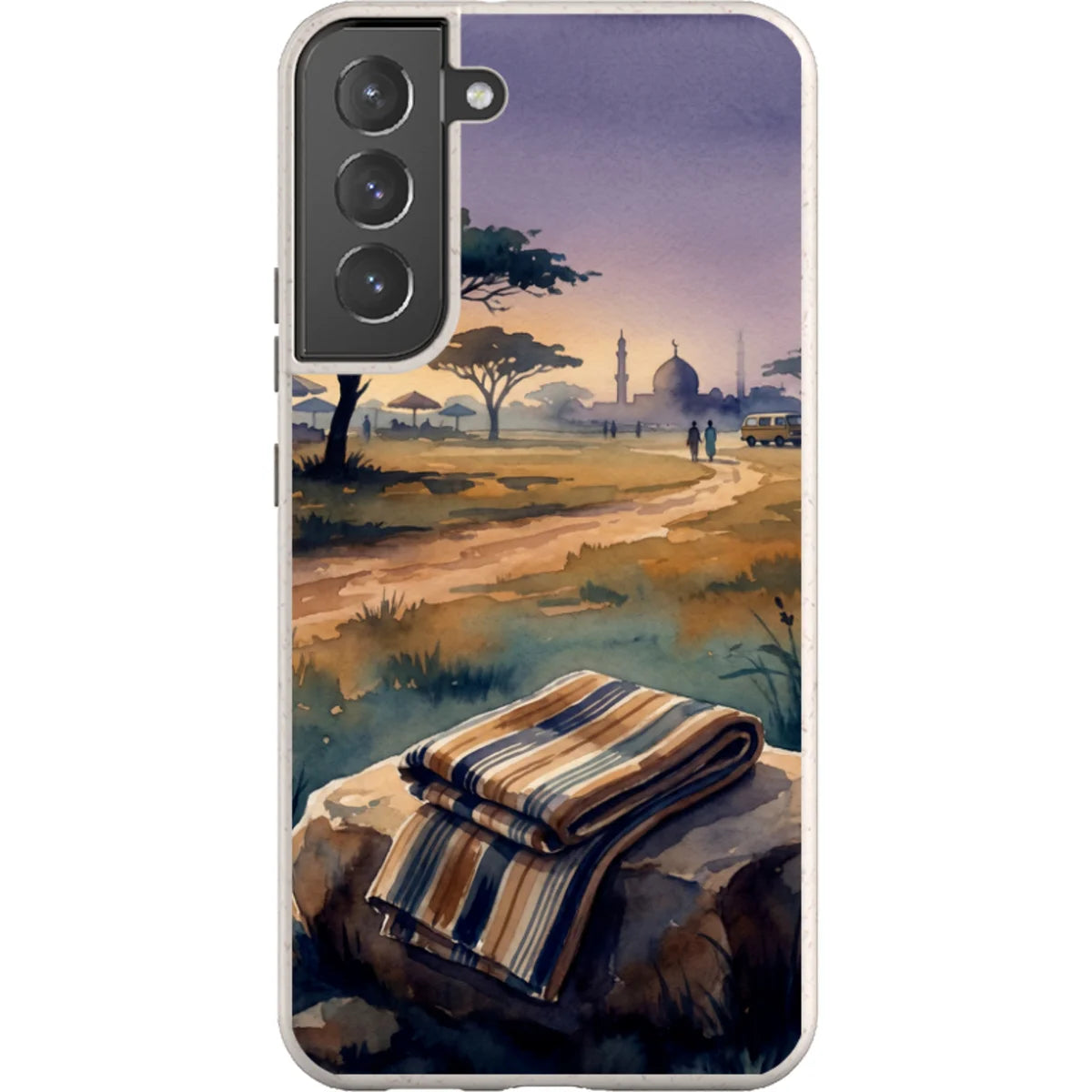 Aso-Oke Accent in the Landscape by Tobi Akinyemi — S22 Plus Samsung Galaxy Bio-degradable Case — Finnaij