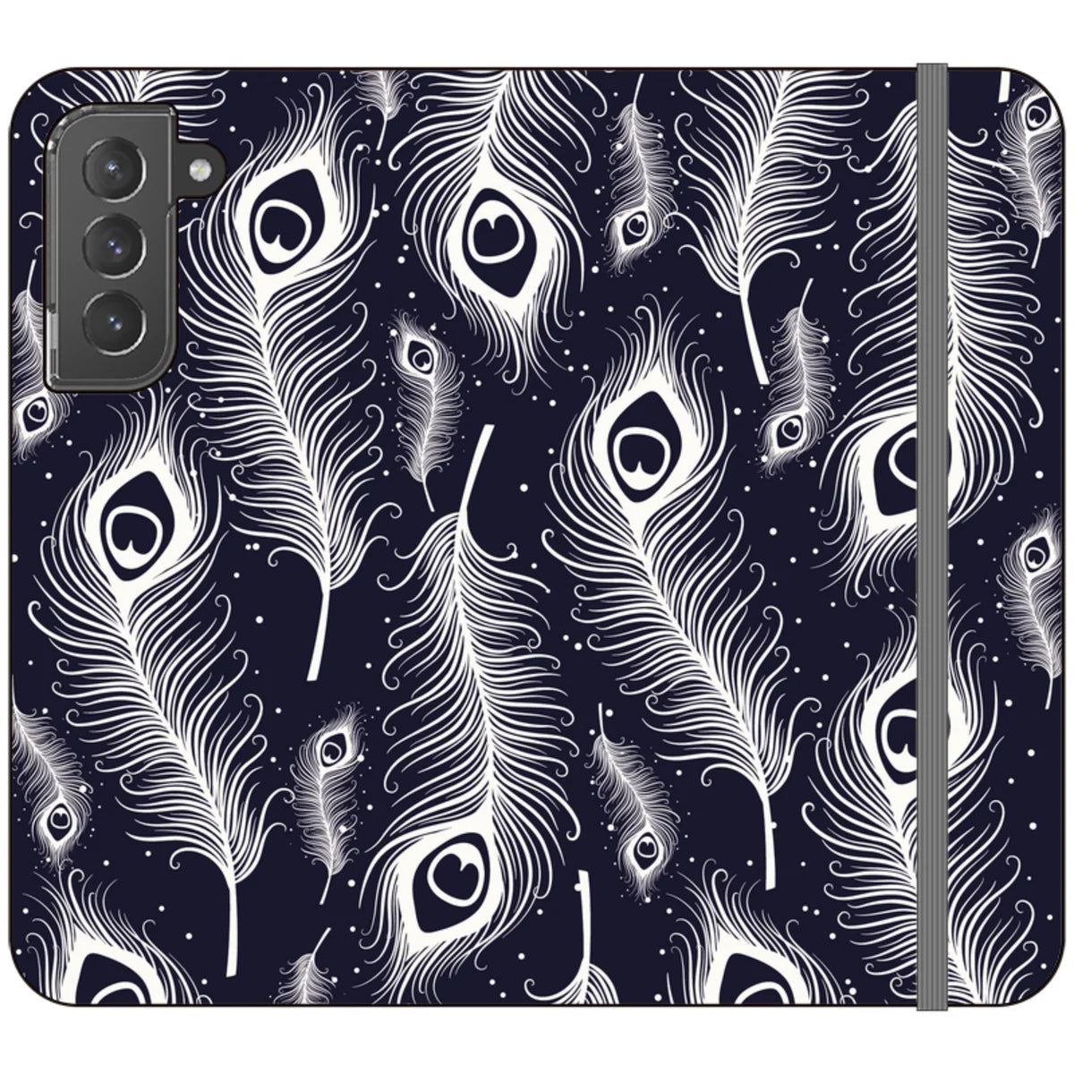Feathers in Bloom Vegan Leather — S22 Plus Wallet Case — Finnaij