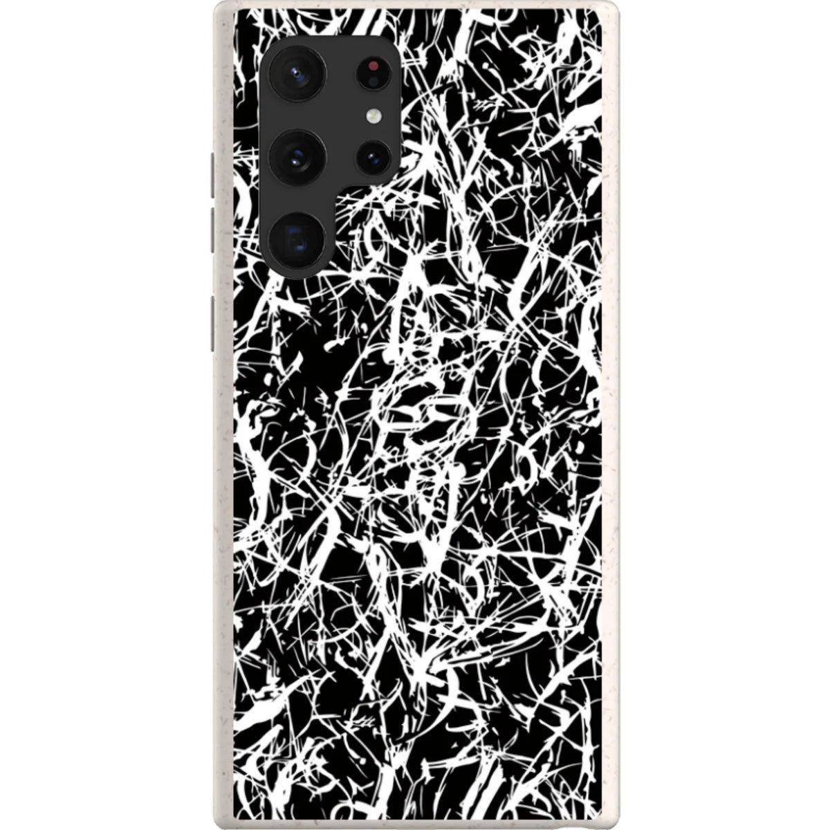 Black-White Grunge — S22 Ultra Samsung Galaxy Bio-degradable Case — Finnaij