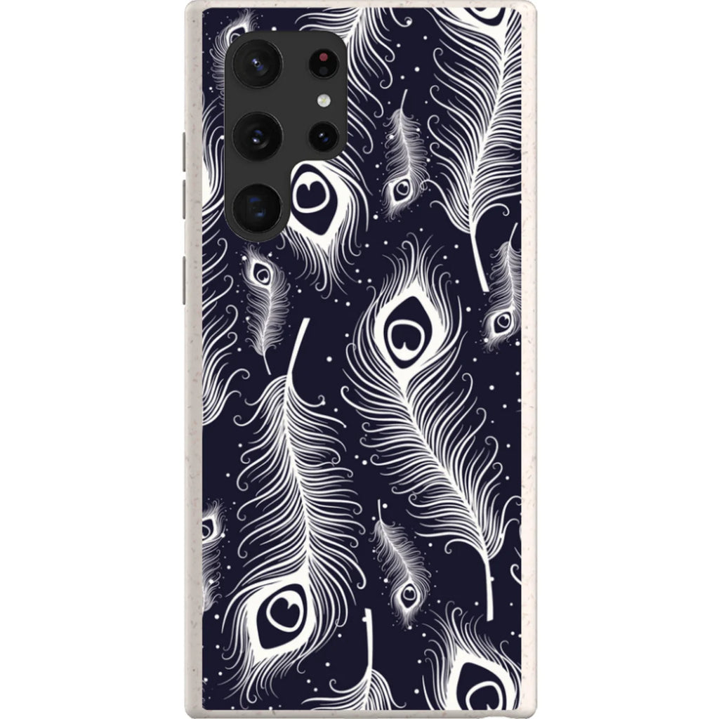 Feathers in Bloom — S23 Plus Samsung Galaxy Bio-degradable Case — Finnaij