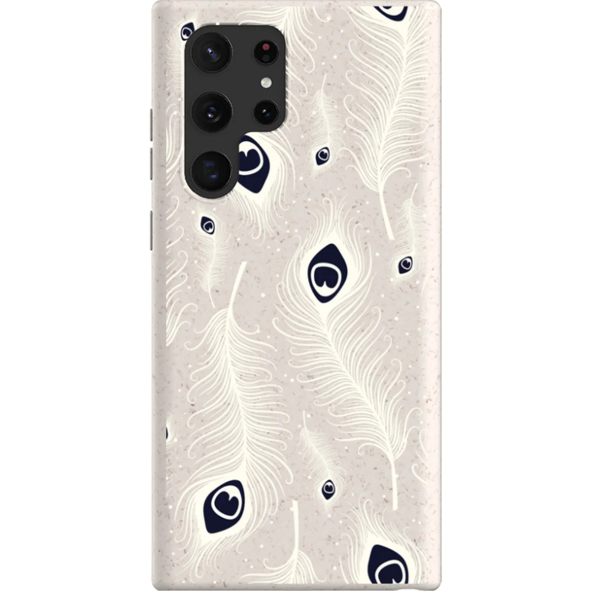 Feathers in Bloom Natural — S22 Ultra Samsung Galaxy Bio-degradable Case — Finnaij