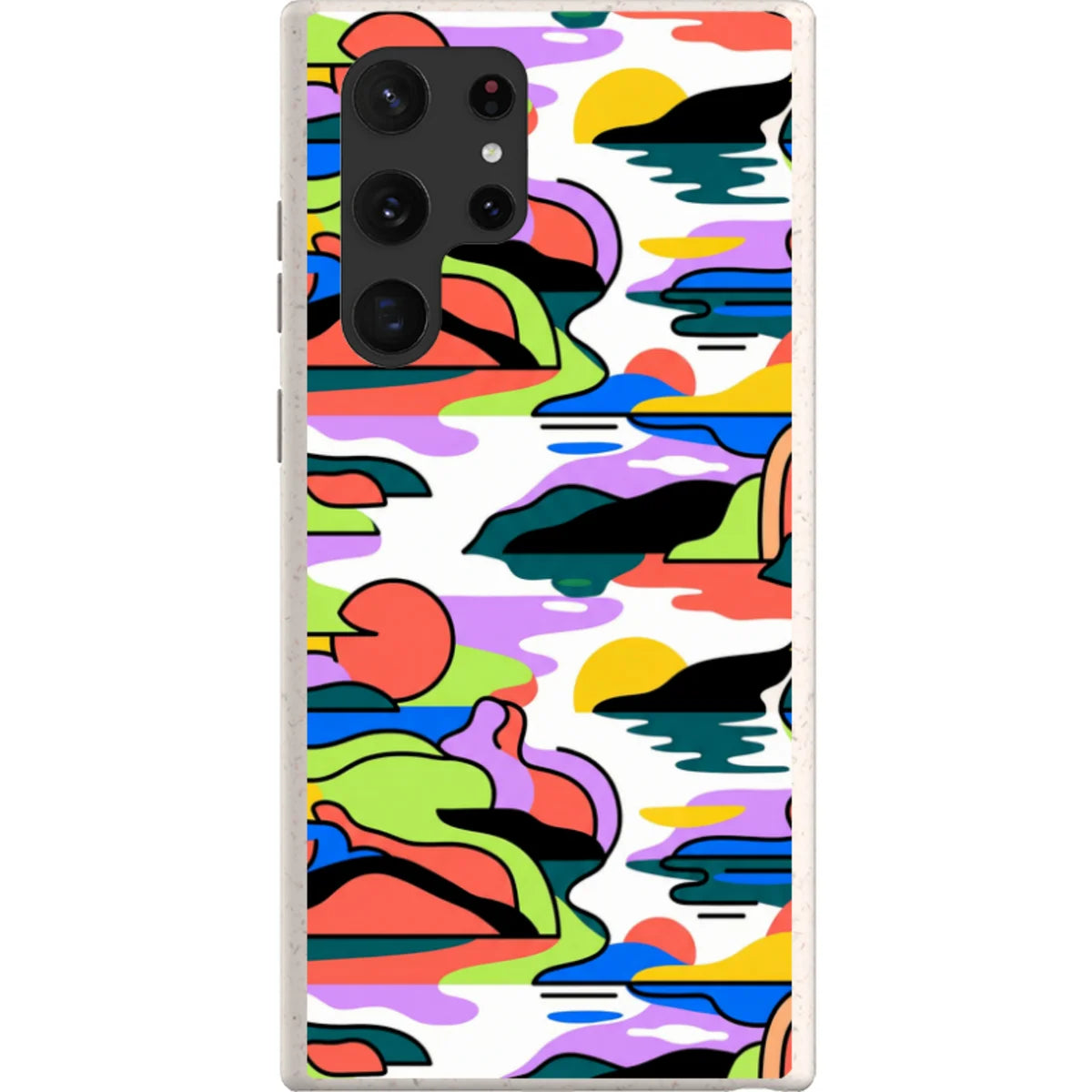 Archipelago Color Motion by Salla Niemi — S22 Ultra Samsung Galaxy Bio-degradable Case — Finnaij