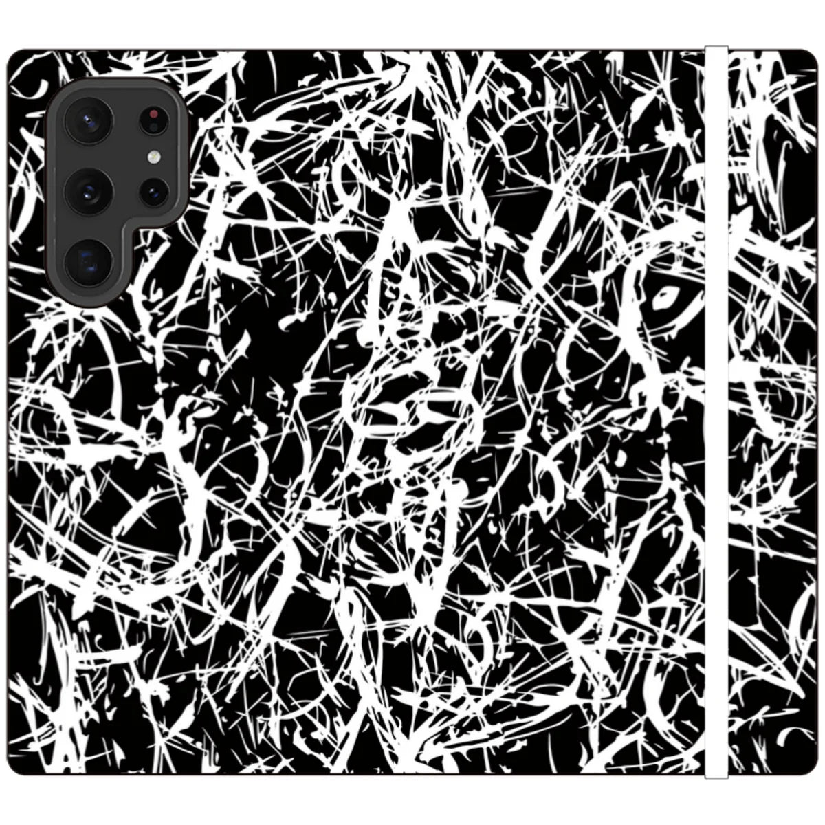 Black-White Grunge — S22 Ultra Wallet Case — Finnaij