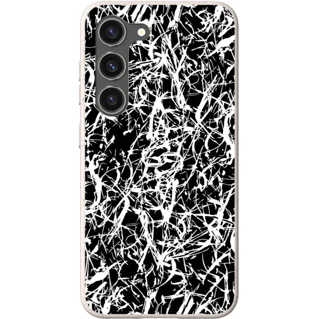 Black-White Grunge — S23 Samsung Galaxy Bio-degradable Case — Finnaij