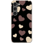 White & Black Hearts — S23 Samsung Galaxy Bio-degradable Case — Finnaij