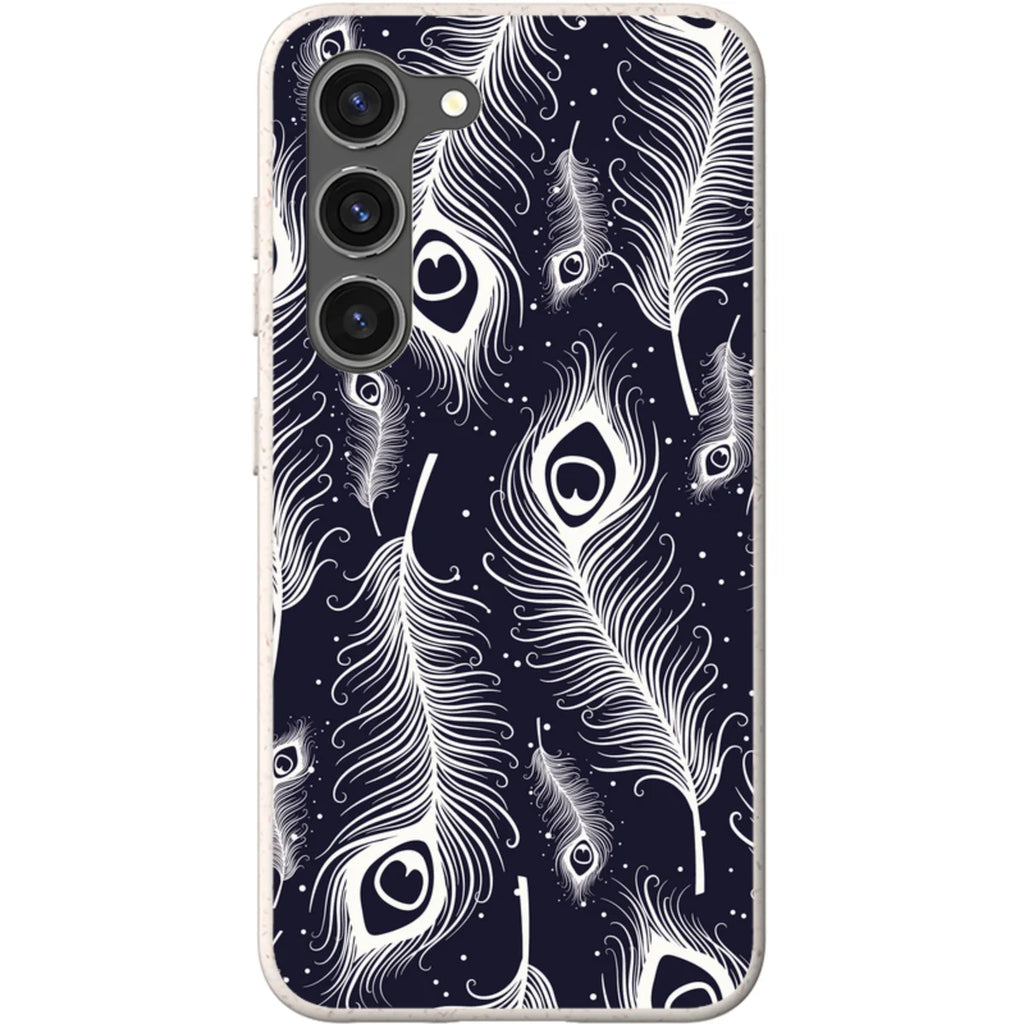 Feathers in Bloom — S23 Samsung Galaxy Bio-degradable Case — Finnaij