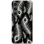 Feathers in Bloom Black — S23 Samsung Galaxy Bio-degradable Case — Finnaij