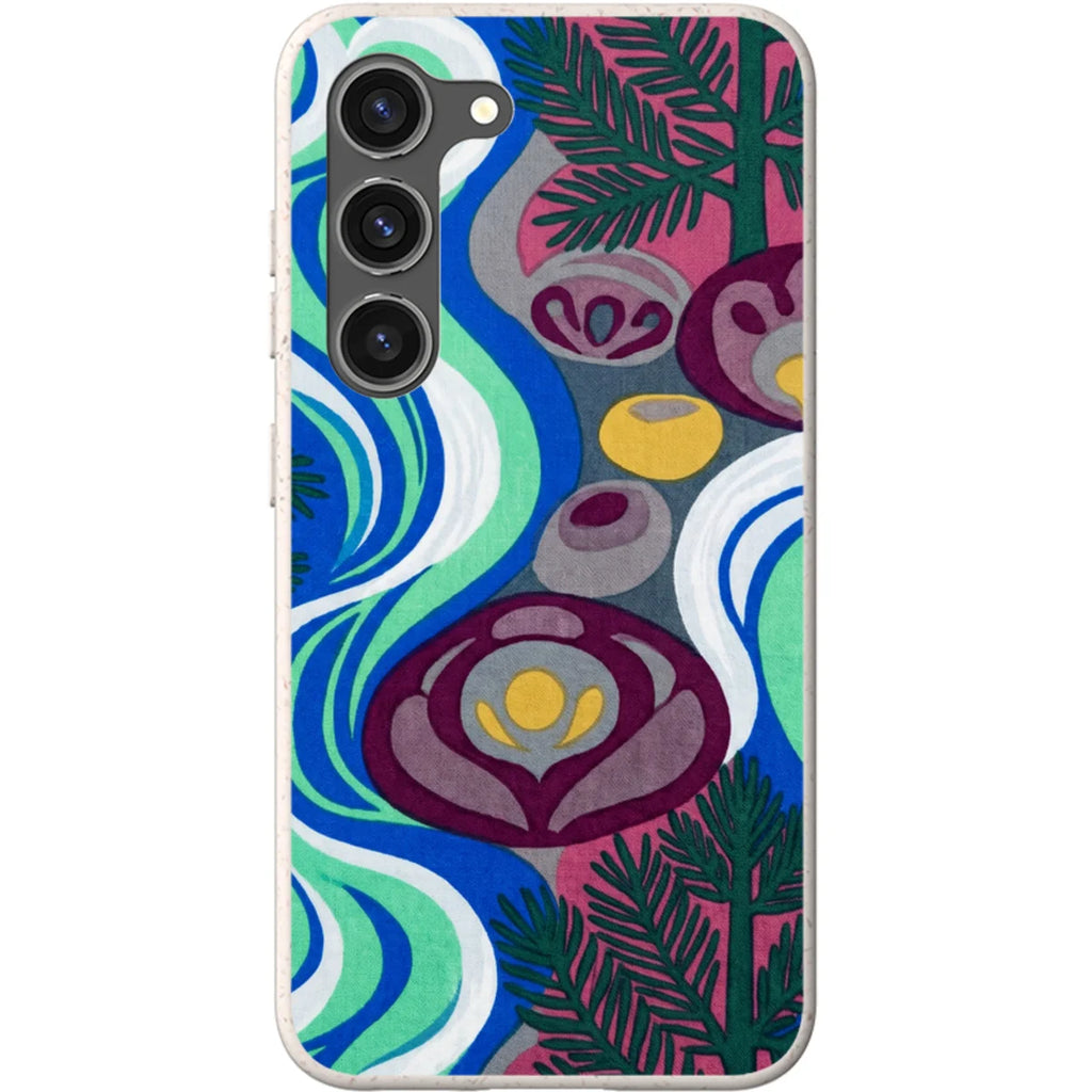 Sauna Bloom Motif by Aino Kallio — S23 Samsung Galaxy Bio-degradable Case — Finnaij