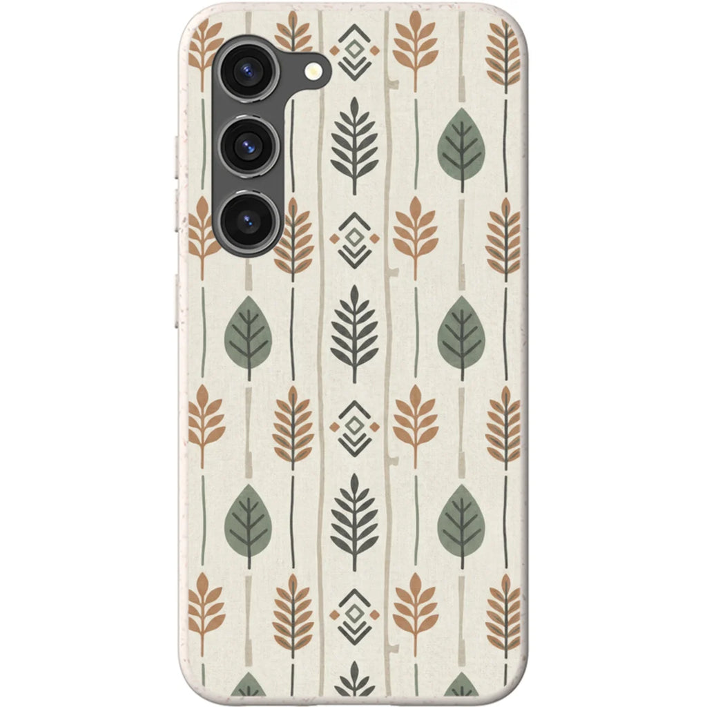 Birch and Linen Pattern by Elsi Vaarala — S23 Samsung Galaxy Bio-degradable Case — Finnaij