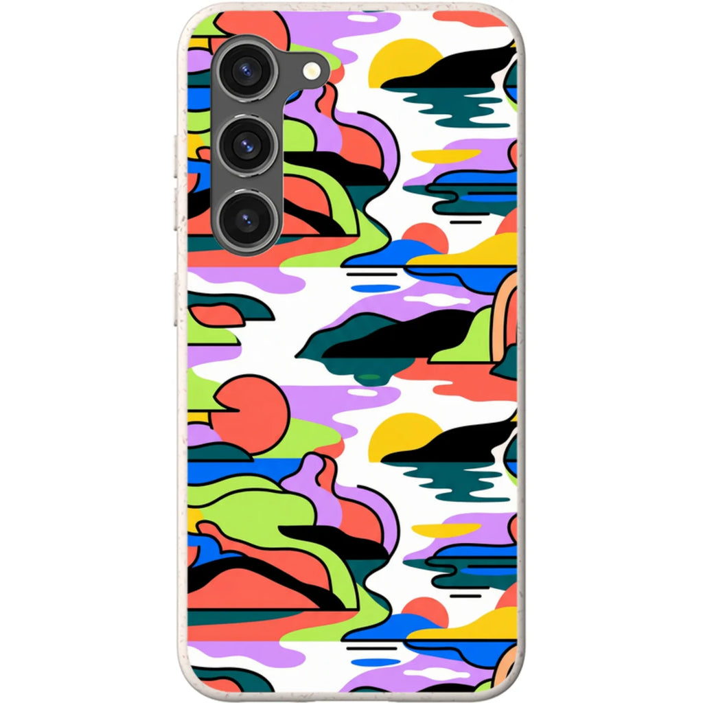 Archipelago Color Motion by Salla Niemi — S23 Samsung Galaxy Bio-degradable Case — Finnaij