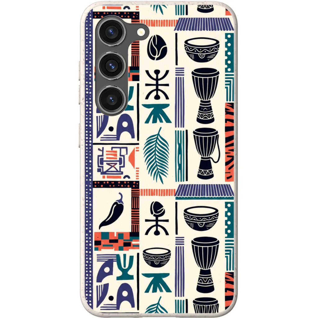 Market Day Icons by Ada Okoye — S23 Samsung Galaxy Bio-degradable Case — Finnaij