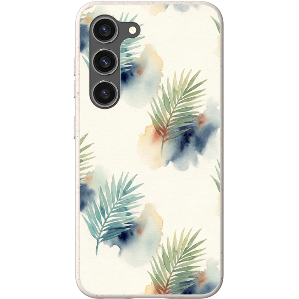 Palm Frond Breeze Pattern by Tobi Akinyemi — S23 Samsung Galaxy Bio-degradable Case — Finnaij
