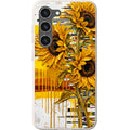 Sunflowers with Abstract Golden Chaos by Frida Lövström — S23 Samsung Galaxy Bio-degradable Case — Finnaij