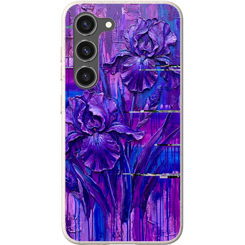 Iris Flowers by Frida Lövström — S23 Samsung Galaxy Bio-degradable Case — Finnaij