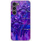 Iris Flowers by Frida Lövström — S23 Samsung Galaxy Bio-degradable Case — Finnaij