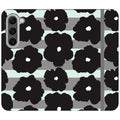 Bold Floral Black — S23 Wallet Case — Finnaij