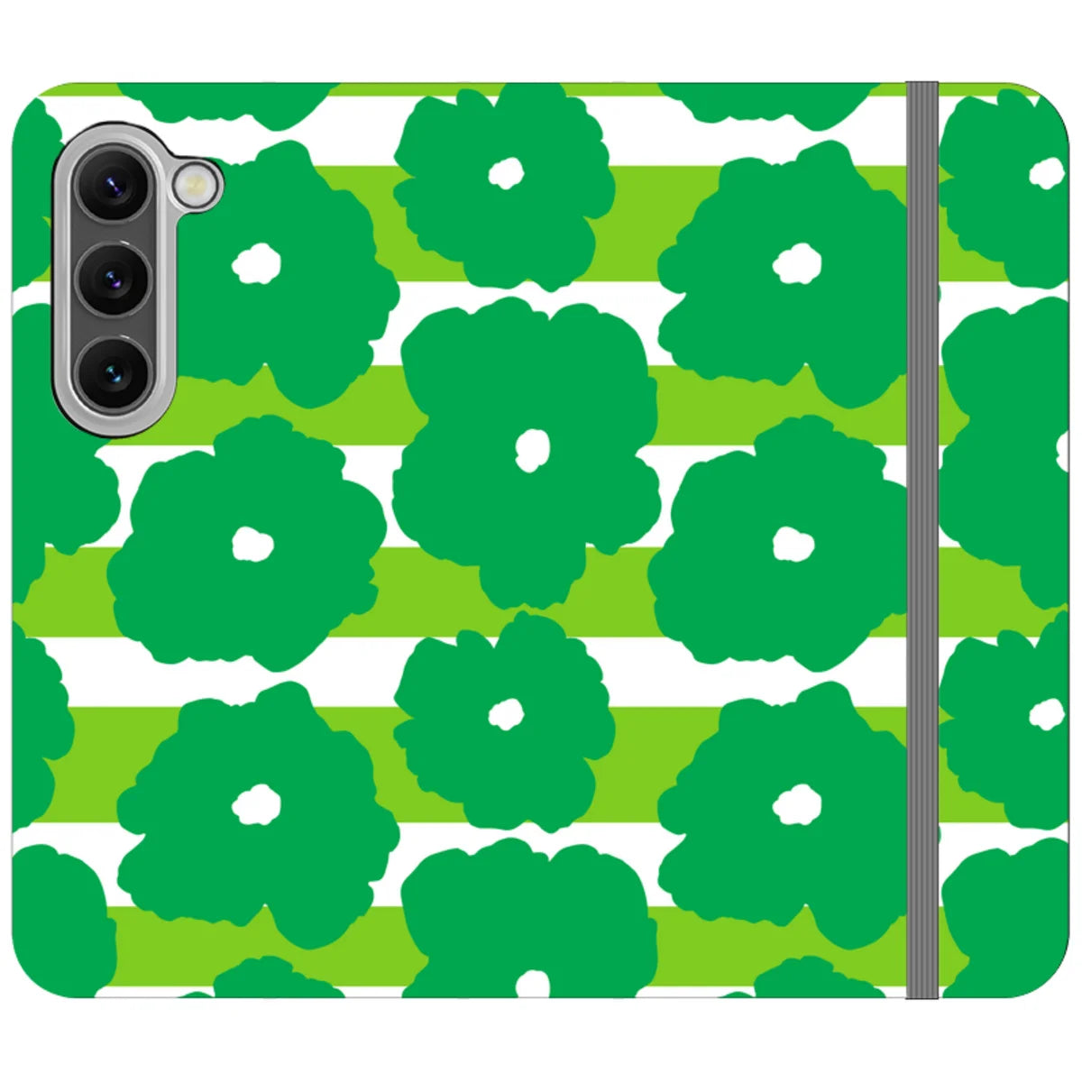 Bold Floral Green Vegan Leather — S23 Wallet Case — Finnaij