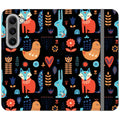 Nordic Ornament Black Vegan Leather — S23 Wallet Case — Finnaij