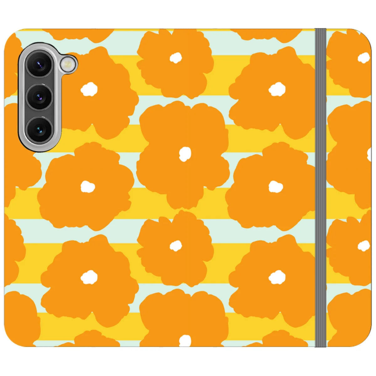 Bold Floral Orange — S23 Wallet Case — Finnaij