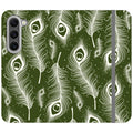 Feathers in Bloom Army Green — S23 Wallet Case — Finnaij