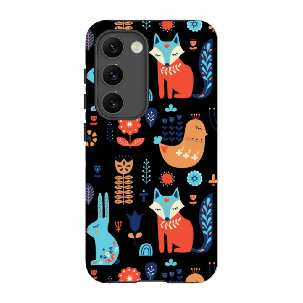 Nordic Ornament Black — S23 Tough Case — Finnaij