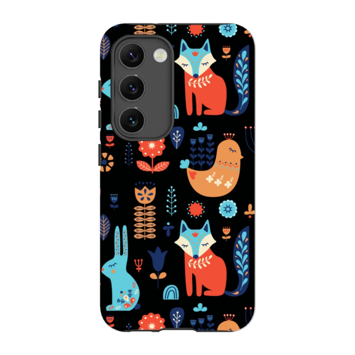 Nordic Ornament Black — S23 Tough Case — Finnaij