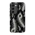 Feathers in Bloom Black — S23 Tough Case — Finnaij