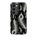Feathers in Bloom Black — S23 Tough Case — Finnaij
