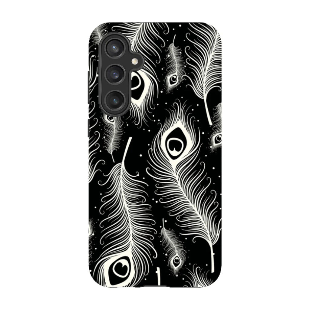 Feathers in Bloom Black — S23 Fan Edition Tough Case — Finnaij
