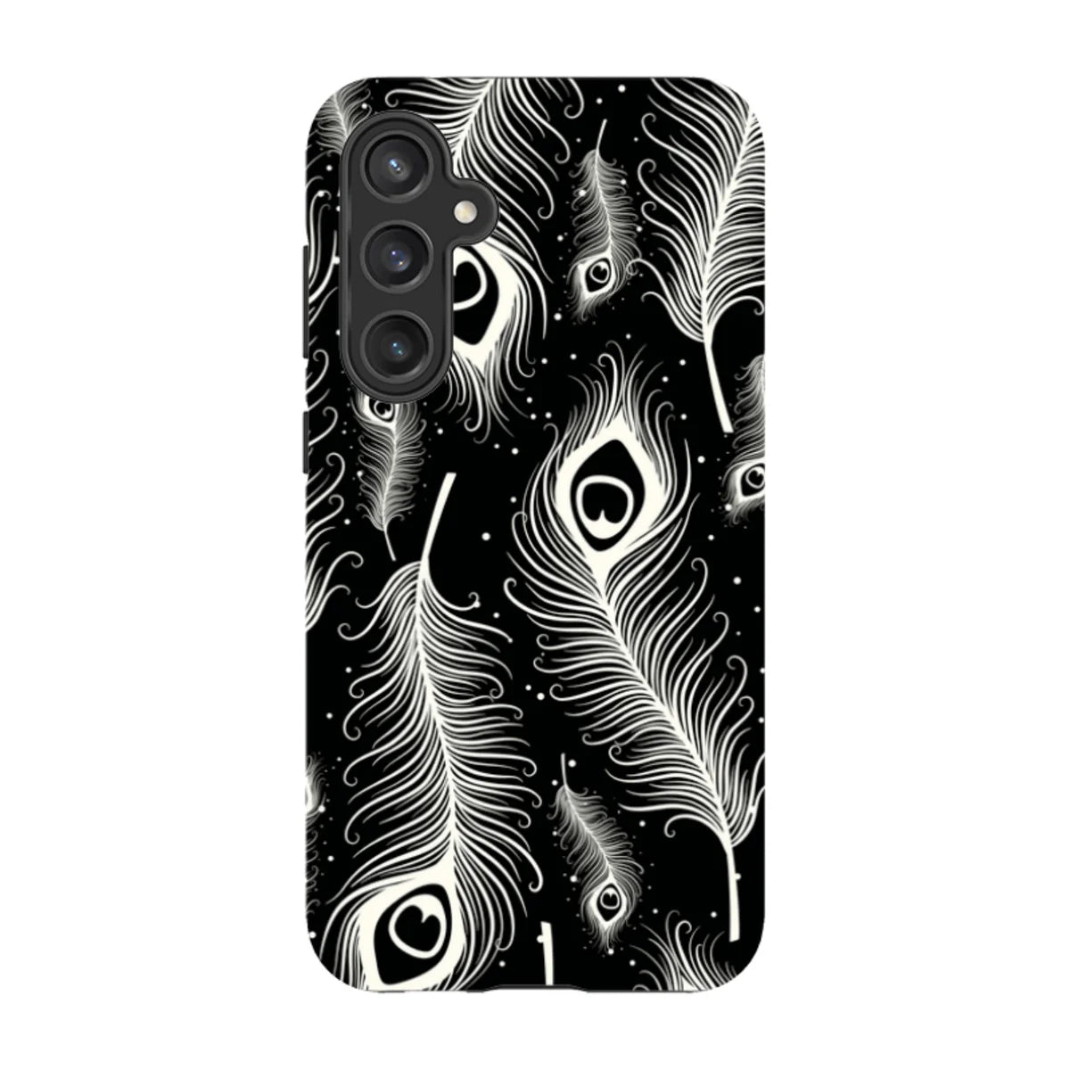 Feathers in Bloom Black — S23 Fan Edition Tough Case — Finnaij