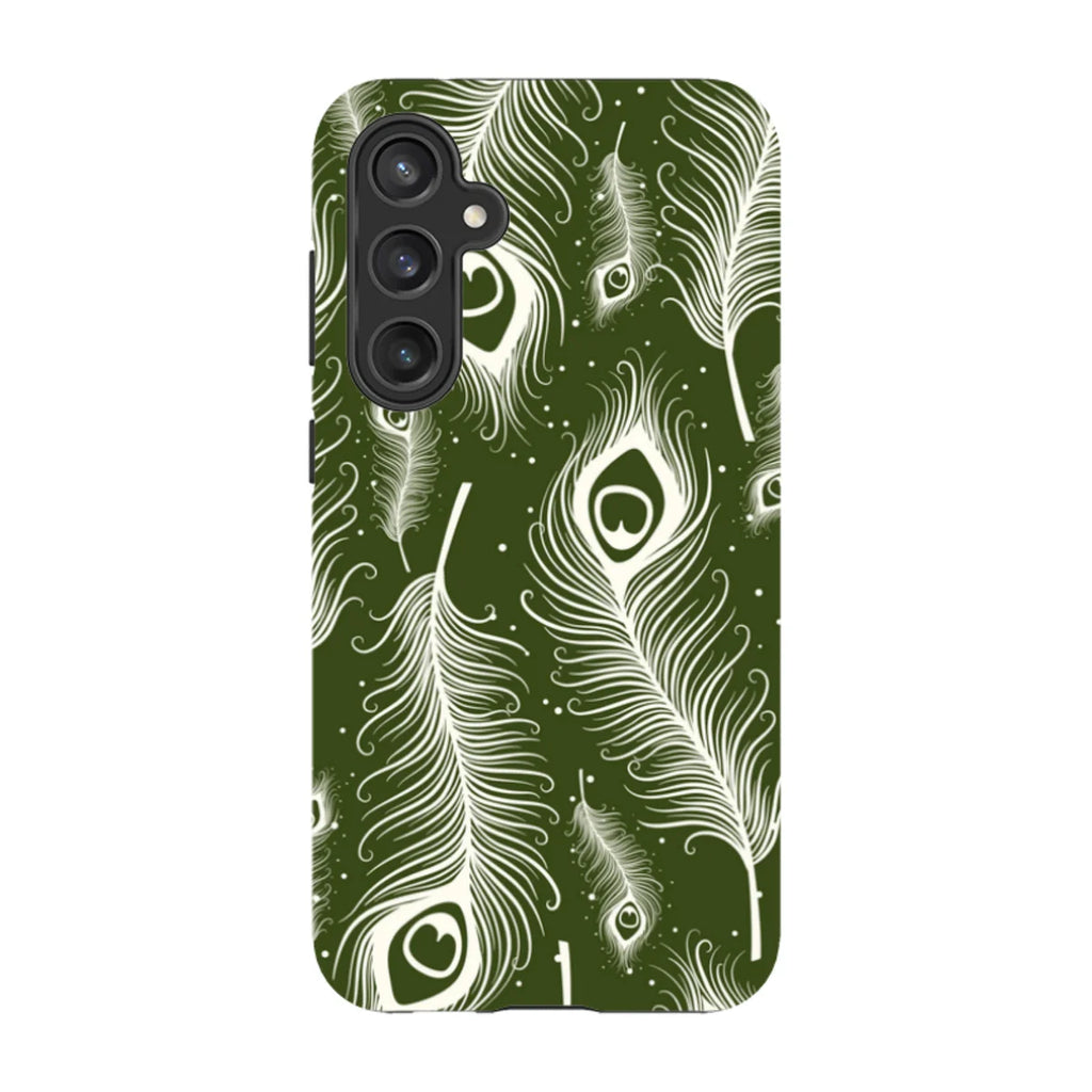 Feathers in Bloom Army Green — S23 Fan Edition Tough Case — Finnaij