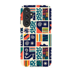 Coastal Indigo Tiles by Ada Okoye — S23 Fan Edition Tough Case — Finnaij