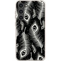 Feathers in Bloom Black — S23 Plus Samsung Galaxy Bio-degradable Case — Finnaij